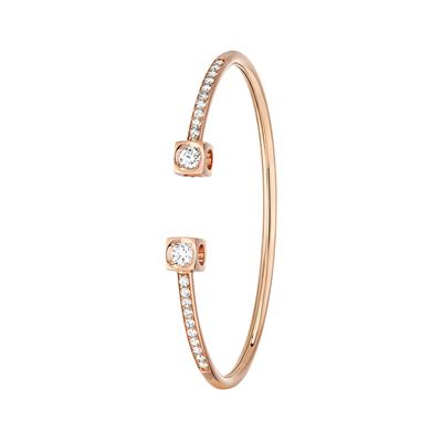 dinh van bracelet flex le cube diamant grand modèle pavé or rose dimants 9290euros